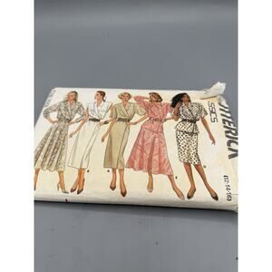 Butterick 4823 Misses Dress Top Skirt Sewing Pattern Size 12-16 Uncut